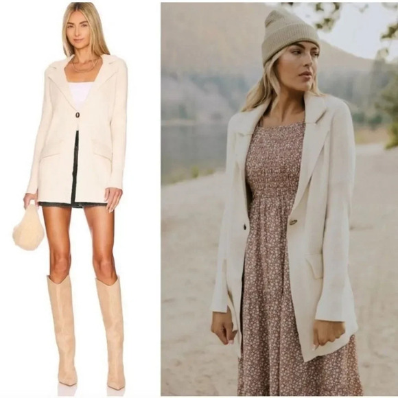 NEW free people Sarah Blazer in Ivory - Picture 1 of 14
